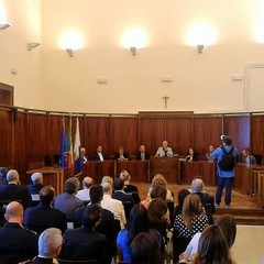 Tribunale di Trani, l'addio di Filippo Bortone nell'aula di Corte d'Assise
