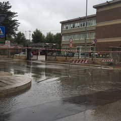 Transennato sottopasso di via Giuliani