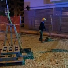 Cedimento del terreno del palazzo della farmacia in via Superga