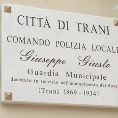 Cerimonia d'intitolazione del Comando di Polizia Locale a Giuseppe Giusto