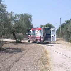 Incendio in un terreno tranese, intervento di Trani Soccorso