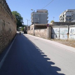 Frammenti si staccano dal muro di cinta frontale a Villa Telesio