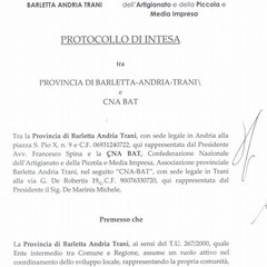 Protocollo d'intesa Bat e Cna