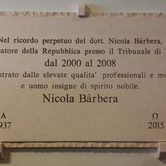 targa in memoria di Nicola Barbera - Procura di Trani