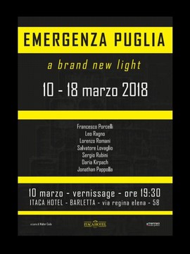 Locandina della mostra "Emergenza in Puglia"