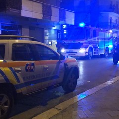 Incendio in via Andria