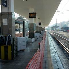 Lavori della pavimentazione in stazione