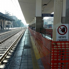 Lavori della pavimentazione in stazione