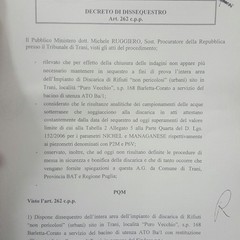 Decreto dissequestro discarica