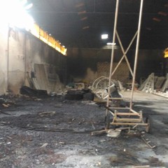 Incendio capannone via Curatoio