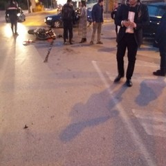 Scontro auto-moto su via Annibale Maria di Francia