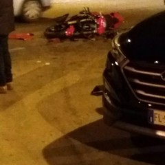 Scontro auto-moto su via Annibale Maria di Francia