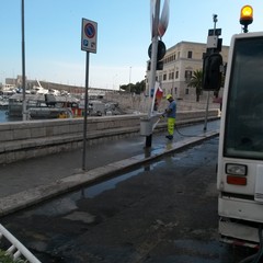 Porto di Trani, pulizia straordinaria dell'Amiu dopo la movida