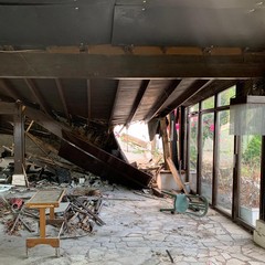 Tetto crollato alla Lampara