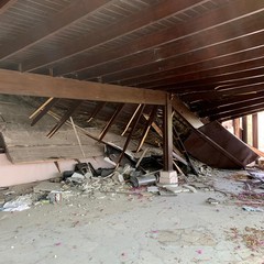 Tetto crollato alla Lampara