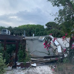 Tetto crollato alla Lampara