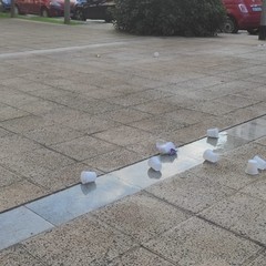 Rifiuti in via Benedetto Croce