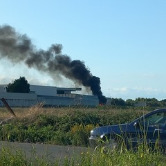 Incendio in via Andria