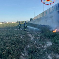 Incendio in via Andria