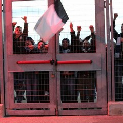 Tifosi tranesi omaggiano la Vigor dopo la semifinale