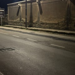 Trani Via Barletta Asfalto stradale dislivello