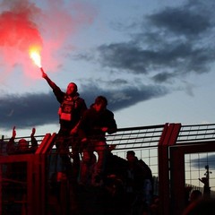 Ultras biancazzurri in delirio dopo la semifinale