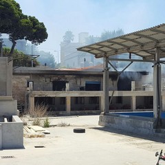 Incendio all'ex Sciala di De Simone