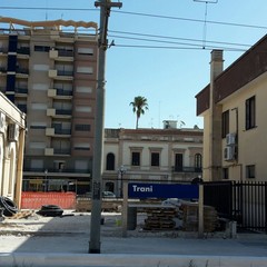Lavori alla stazione di Trani
