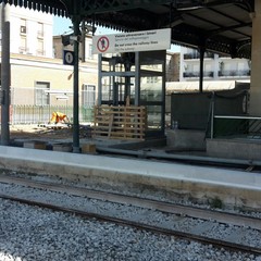 Lavori alla stazione di Trani