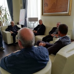 Monsignor D'Ascenzo in visita a Palazzo di Città