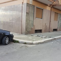 Danni in città a causa del vento