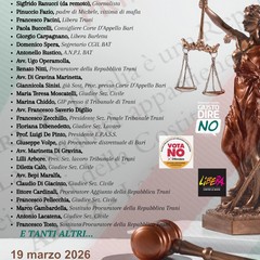 Referendum sulla Giustizia: a Trani un incontro sulle ragioni del No