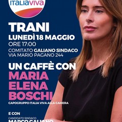 Oggi a Trani un incontro pubblico con Maria Elena Boschi