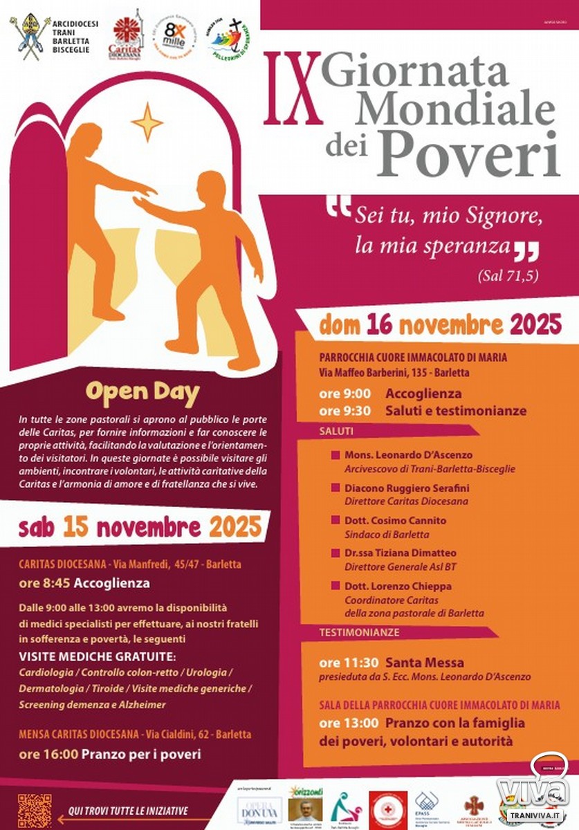 Arcidiocesi - Trani-Barletta-Bisceglie la IX Giornata Mondiale dei Poveri