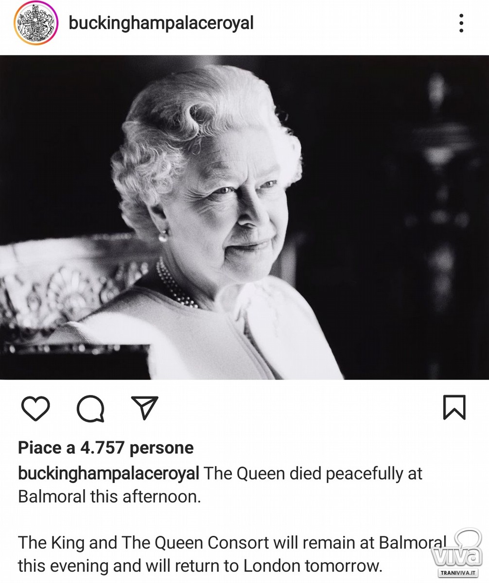 Annuncio morte regina Elisabetta