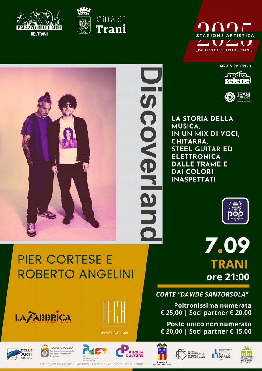 Discoverland in Corte: la musica si trasforma sotto il cielo di Trani