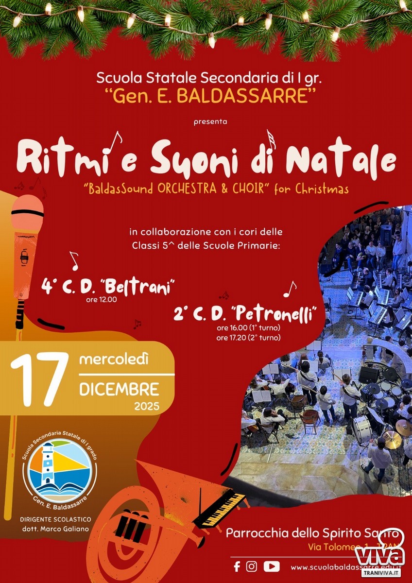 Ritmi e suoni di Natale, la Baldassarre in concerto con la Beltrani e la Petronelli