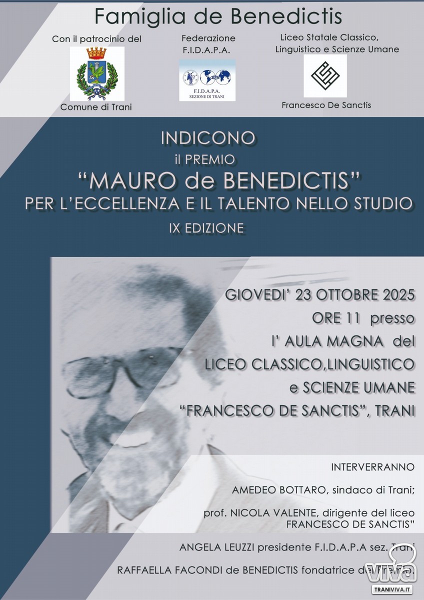Premio De Benedictis Trani IX edizione