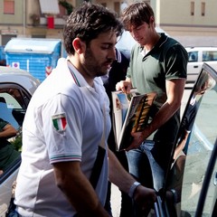 Il calciatore juventino Paolo de Ceglie in visita a Trani