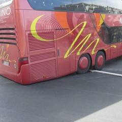 Trani, autobus bloccato sulla rampa della 16 bis