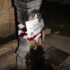 Trani, tutte le fontane pubbliche sigillate nella notte