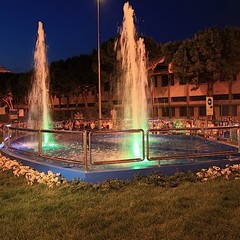 Inaugurazione della fontana sulla rotatoria di via Istria