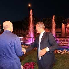 Inaugurazione della fontana sulla rotatoria di via Istria