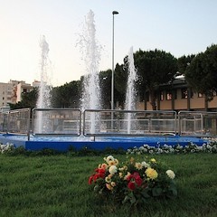 Inaugurazione della fontana sulla rotatoria di via Istria