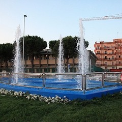 Inaugurazione della fontana sulla rotatoria di via Istria