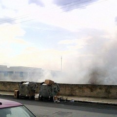 Incendio in via Papa Giovanni