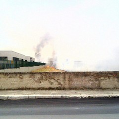 Incendio in via Papa Giovanni