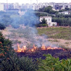 Incendio in via Superga