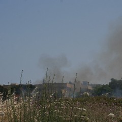 Incendio in via Andria a Trani