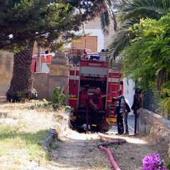 Incendio in via Verdi a Trani